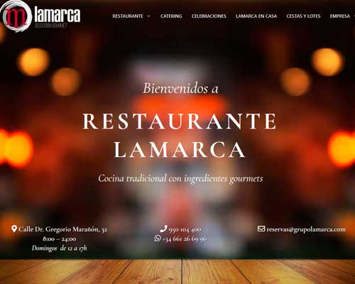 Página y tienda online Grupo Lamarca